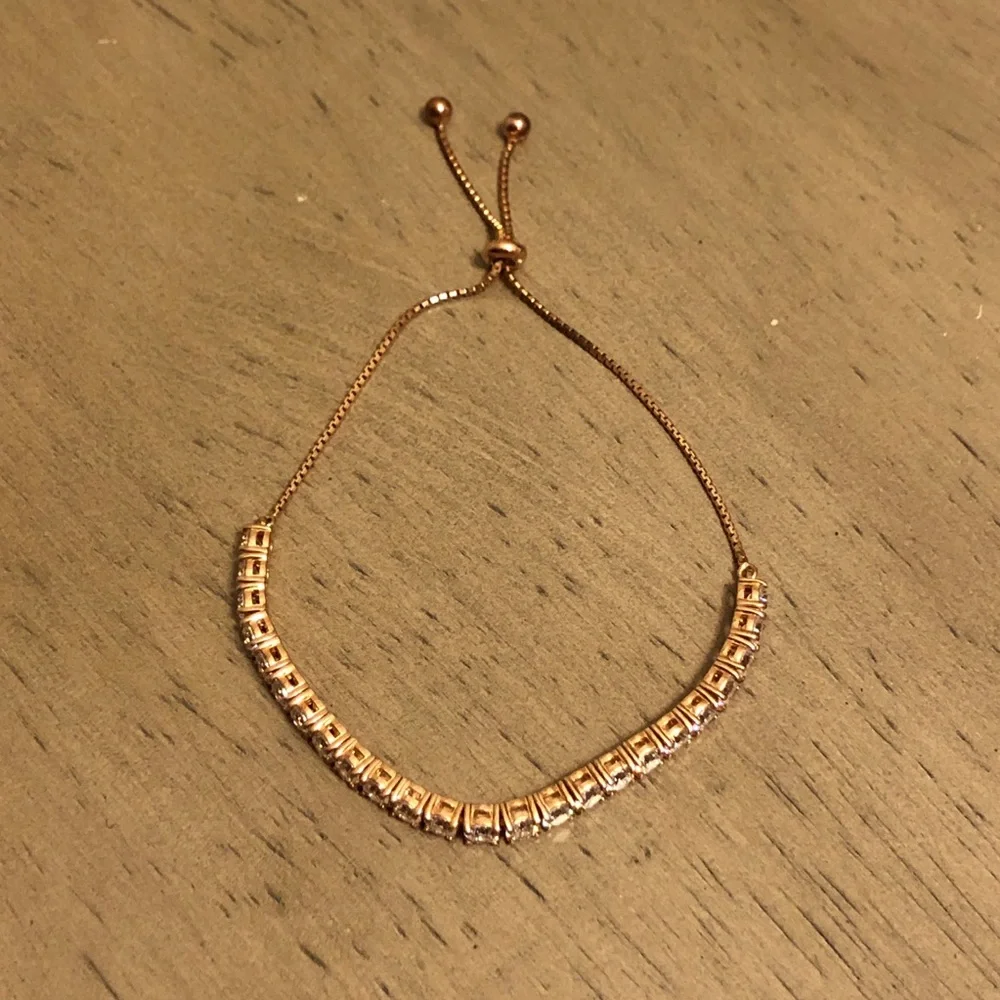 Vintage Gold Tone CZ Diamond Bracelet